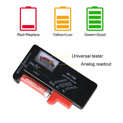 Battery Organizer Storage Box Battery Vault Case Battery Hard Fireproof Waterproof Explosionproof Holder Box with Tester BT-168 Checker Carrying Case Container Bag Fit for 200+ Batteries AA AAA C D 9V