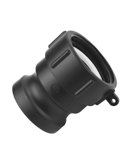 QWORK Poly Cam Lock Fittings, 8 Pack 2” Part A Cam Groove Hose Fitting, 2" Male Adapter x 2" Female Thread, IBC Tote Valve, IBC Tote Fittings, Black