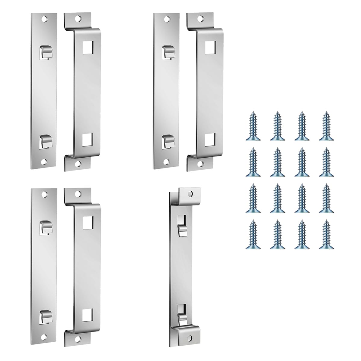 Bird House Hanging Brackets, Galvanized Steel, 4 Sets with Screws, Rust-Proof Mount for Feeders and Nesting Boxes