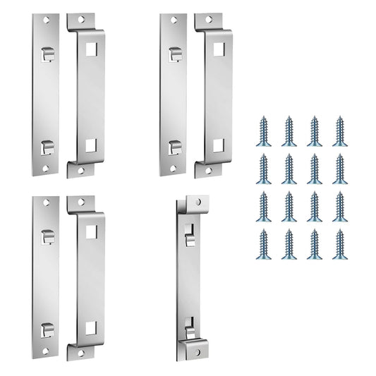 Bird House Hanging Brackets, Galvanized Steel, 4 Sets with Screws, Rust-Proof Mount for Feeders and Nesting Boxes