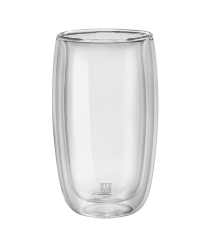 ZWILLING Sorrento Plus 2 Piece Insulated Double-Wall Borosilicate Latte Glass Set- 12oz