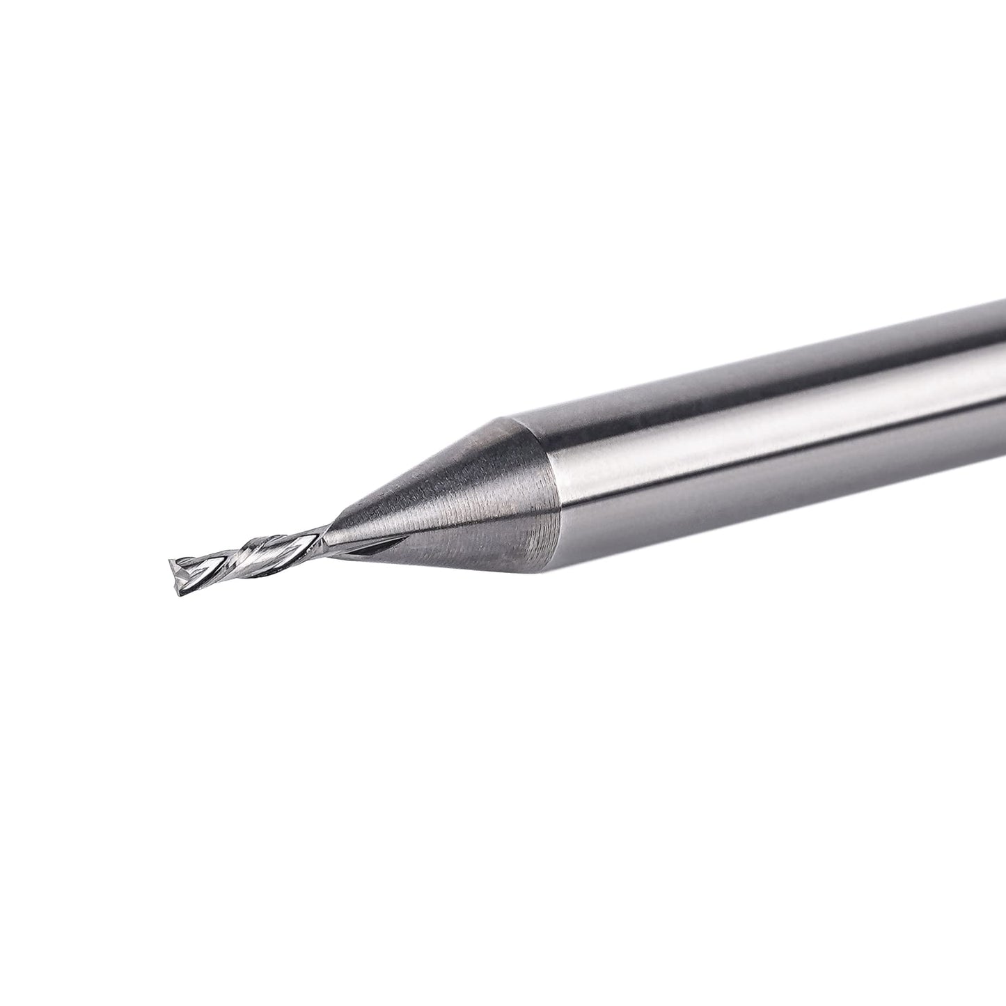 SpeTool 1/16" Cutting Diameter Downcut Spiral Router Bit with 1/4" Shank 1/4" Cutting Length 2" OVL, Solid Carbide Wood Router Bits CNC Plunge Slot Cutting