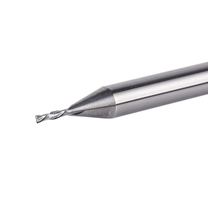 SpeTool 1/16" Cutting Diameter Downcut Spiral Router Bit with 1/4" Shank 1/4" Cutting Length 2" OVL, Solid Carbide Wood Router Bits CNC Plunge Slot Cutting