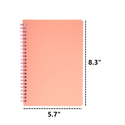 Dicunoy 8 Pack Spiral Notebooks, A5 Ruled Journals Notebooks 80 Sheets with Thick Plastic Hardcover, Cute Thick Notepads for Work, Teacher, Students, School, Women,7 Colors, 8.3" x 5.7"