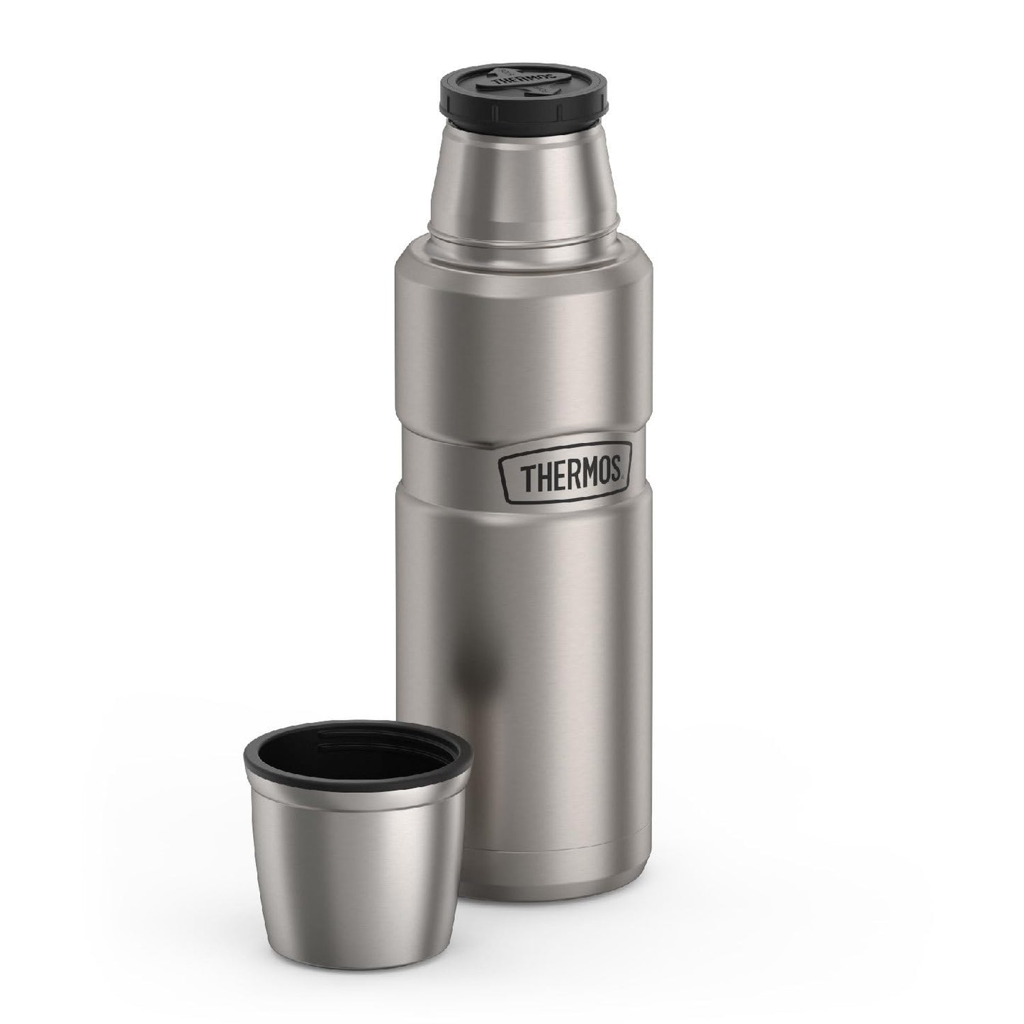 Thermos SK2000STTRI4 Stainless King 16 Ounce Compact Bottle, Stainless Steel, Gray