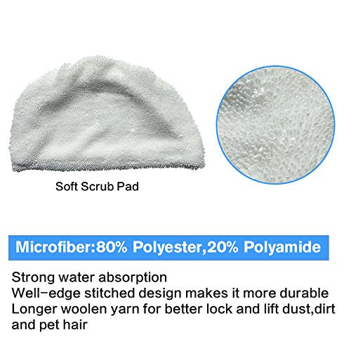 10PK Amyehouse Washable Mopping & Scrubbing Pads Replacement for Bissell Powerfresh 1940 1440 1544 Series Steam Mop Model 1544A, 2075A, 1440, 1940W,19404, Deluxe 1806, 1940A, 5938, 19408, 1940Q, 1940W