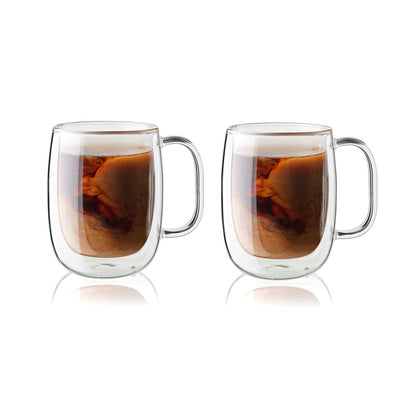 ZWILLING Sorrento Plus 2 Piece Insulated Double-Wall Borosilicate Glass Coffee Mug - 355 ml