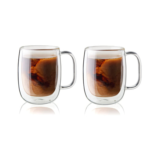 ZWILLING Sorrento Plus 2 Piece Insulated Double-Wall Borosilicate Glass Coffee Mug - 355 ml