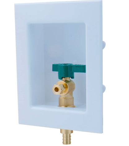 WHK Ice Maker Outlet Box Valve with PEX 1/2" Inlet,Ice Maker Wall Box with 1/4 Turn Shut Off Valve to Connect PEX B Tubing(F1807)…