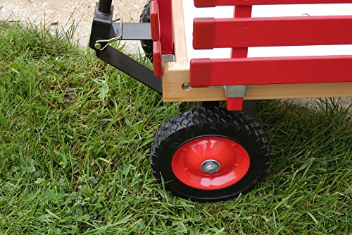 Shepherd Hardware 9594 8-Inch Semi-Pneumatic Rubber Tire, Steel Hub with Ball Bearings, Ribbed Tread, 1/2-Inch Centered Axle Diameter