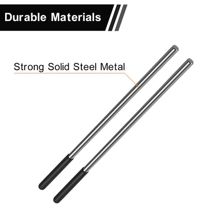 2 Packs of Winding Rods -OZHOMY Torsion Spring Winding Rods with Non-Slip Handle,1/2 Inch Diameter Solid Steel Metal Winding Bars Hardware for Adjusting or Replacing Garage Door Tension Springs