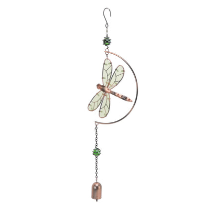 CHICIRIS Dragonfly Wind Chimes Decor, Dragonfly Wind Chimes, Waterproof Beautiful Melody Iron Hanging Ornaments for Home Decoration