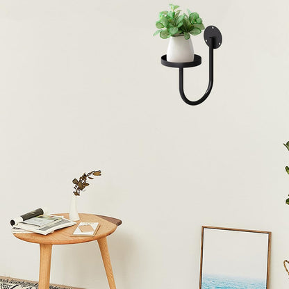 3 Pack Wall Plant Holder Wall Planters Black Metal Plant Wall Shelf Indoor Plants Hanger Modern Wall-Mounted Hanging Planter for Outdoor Livingroom Window Bedroom Balcony Patio Flower Pot Decor