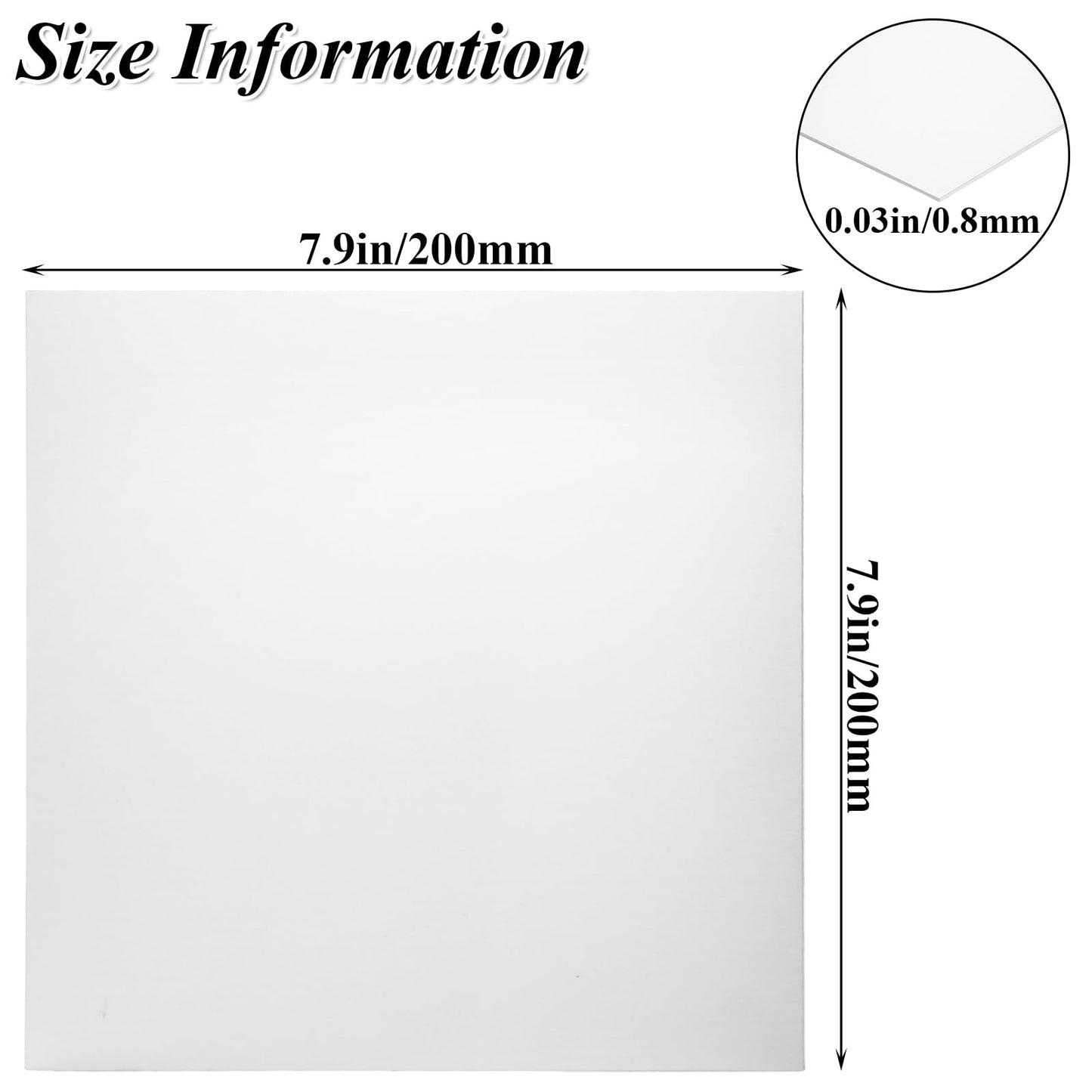 YOUNTHYE 10PCS Aluminum Sheet 1/32(0.8 mm) Thin Metal Sheet 6061 T651 Aluminum Sheet Metal 8x8 inch Aluminum Plate Covered with Protective Film Rectangle Aluminum Metal Plate for Crafting Welding