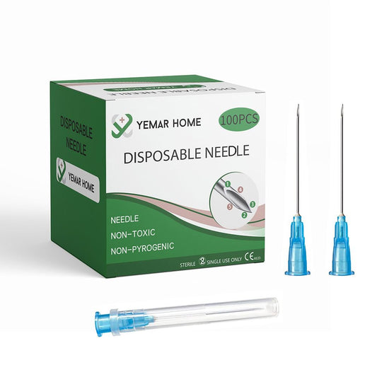 100 Pack 23Ga 1.5 Inch Syringe Luer Lock Needles Individually Wrapped, NOT FOR HUMENS USE！