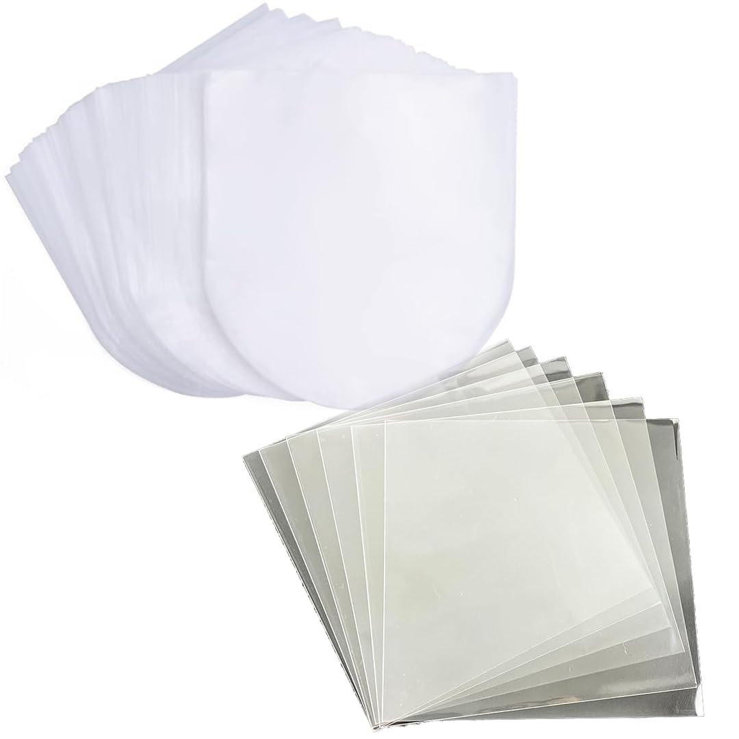 50 Vinyl Record Sleeves Set – 25x Inner + 25x Outer Sleeves – Anti-Static, Acid-Free, 12 Inch LP Protective Covers for Singles, Doubles & Gatefolds