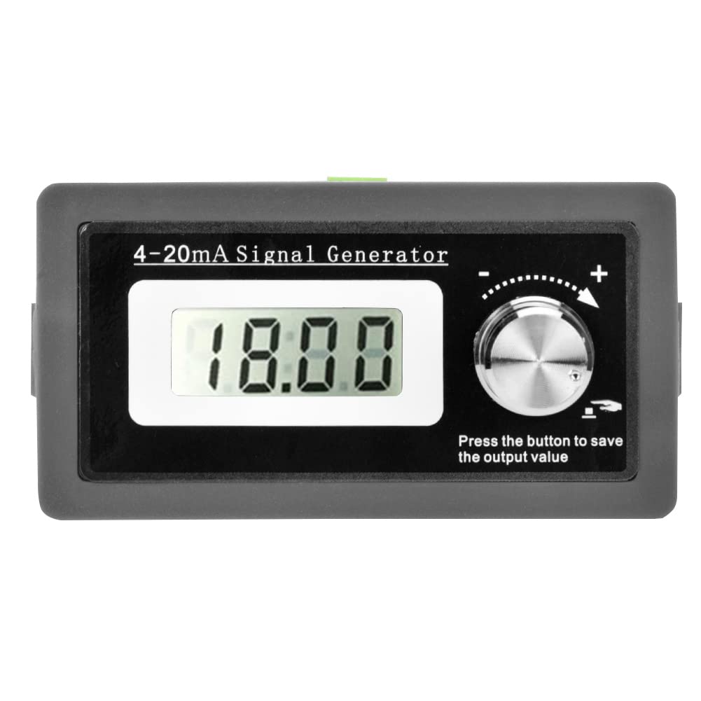 Signal Generator, 4-20mA 15-30V High Accuracy Current Loop Signal Generator Frequency Generator Two-Wire Transducer Test with LCD Display (Black)