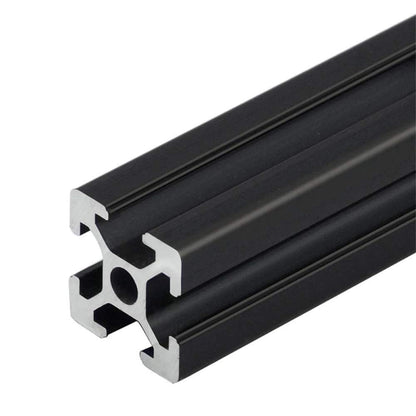 IXGNIJ 4pcs 400mm T Slot 2020 Aluminum Extrusion European Standard Anodized Linear Rail for 3D Printer Parts and CNC DIY Black(15.75inch)