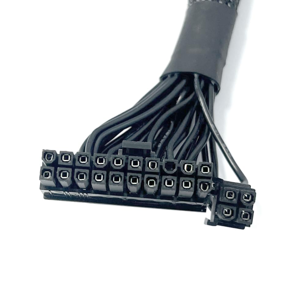 GinTai Power Cable Adapter Sleeved Replacement for Corsair SF 450 SF 600 SF750 SFX 80 Plus 18 PIN 10 PIN to 24 PIN(23.62in) (60cm) Corsair SFX Power Cable, Câble d'alimentation