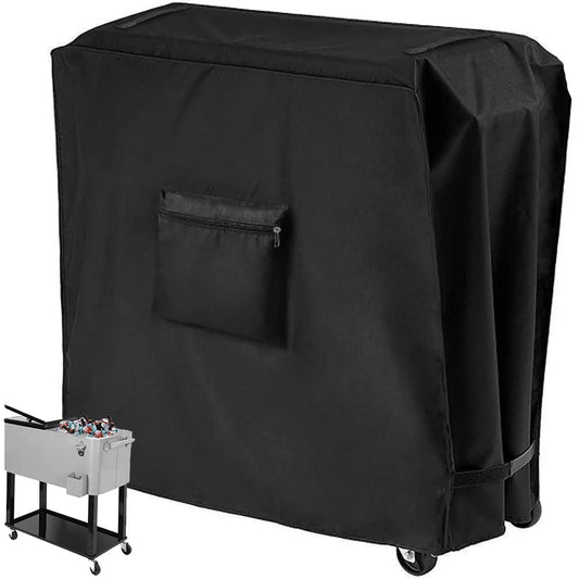 Skyour Cooler Cart Cover Waterproof Dustproof UV Portable Patio Rolling Cooler Ice Chest Party Cooler Protector Covers for 80 Quart Outdoor Patio Beverage Coolers Carts