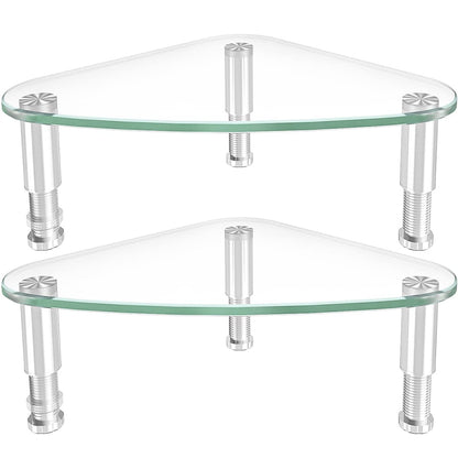2 Pack Computer Monitor Riser | Triangle Desktop Universal Corner Stand for Computer Monitor & Laptop HD01T-203