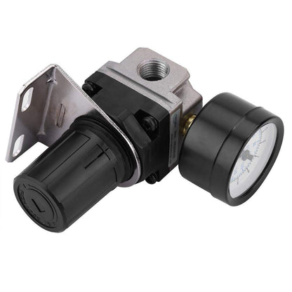 Pneumatic Regulator Adjustable Air Pressure Compressor Control Valve AR2000-02 Thread G1/4 Connection Oil-Water Separator Pressure Reducing Valve
