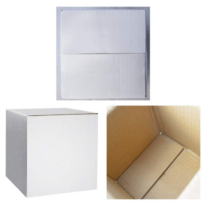 Shipping Boxes 4x4x4 White Cardboard Box Kraft Corrugated Small Mailing Boxes, 25 Pack