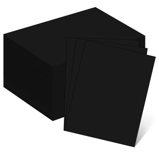 110lb Black Heavyweight Construction Paper, Goefun 100 Sheets Black Cardstock Paper Thick Paper for Invitations, Menus, Scrapbook, DIY Cards