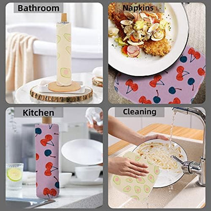 Simnice Reusable Paperless Paper Towels — Eco-Friendly Reusable Napkins Paper Towel, Washable Cotton Cloth Roll for Kitchen,25 Pack 10”x10”with Cardboard Roll