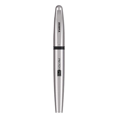 Zebra Pen PM-701 Permanent Marker, F-701 and M-701 Retractable Ballpoint Pen/Pencil Gift Set, Premium Steel Barrel, Fine Point, 0.7mm/0.8mm, 3-Pack (11213), Black