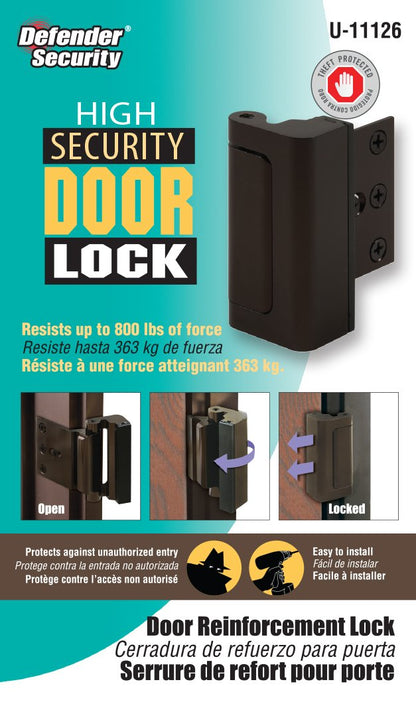Prime-Line Products U 11126 Door Blocker Entry Door Stop, Bronze Anodize Finish
