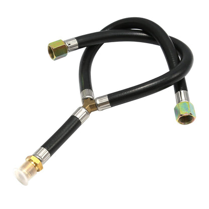 Vkinman 3/8" Flare Gas Barbecue Grill Extension Connection Flexible Hose Y-Splitter Hose Assemly Parts Inlet Pipe for BBQ Stove