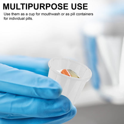 MT Products Individual Paper Portion Cups 1 oz. - Disposable Souffle Cups (Pack of 350) - Made in The USA