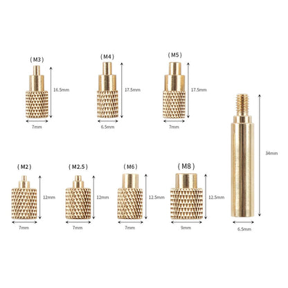 Brass Knurled Nut Inserts, Heat Set Insert Tool, Pine64 Adapter, for TS100, TS101, PTS200 Soldering Iron Head,Screw Design Nut Insert Kit with 2 Heating Head Adapters