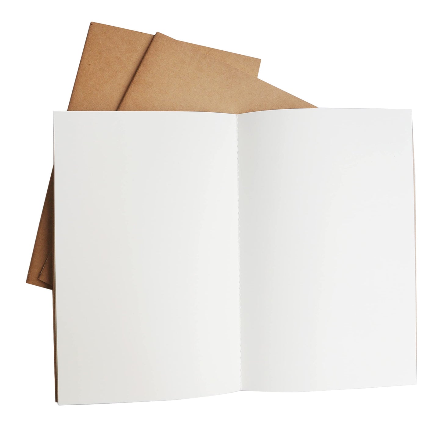 Wanderings Large Blank Travelers Notebook Insert/Large Journal Refill | 7" x 10.7" / 18cm x 27cm | 3 Booklets, 180 Blank Pages | Travelers Notebook Refills for Journals, Diaries, Planners