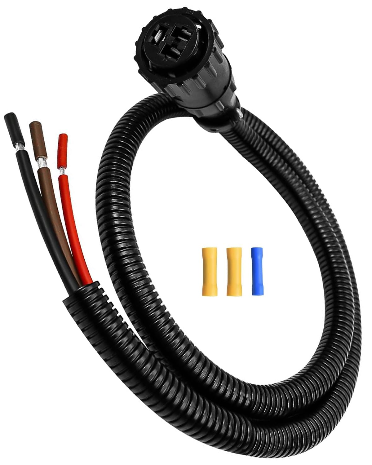 3 Pin Auxiliary Cable Fit for John Deere Ford Case-IH Cotton Picker CPX420 CPX610 Combinev 2144 Tractor 7210 7220 7230 7240 7250 8910, Aux Power Connector Kit Replace 187103A1 86511459 RE37651 AP459