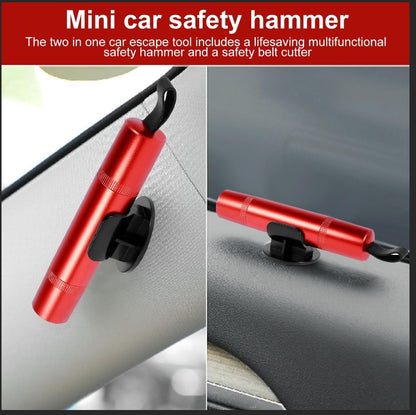 4 Pack Car Safety Hammer Emergency Escape Tool One Second Window Breaker Seatbelt Cutter 2 in 1 Seat Belt Cutter and Glass Breaker Life-Saving Emergency Artifact for Car Auto (Red)