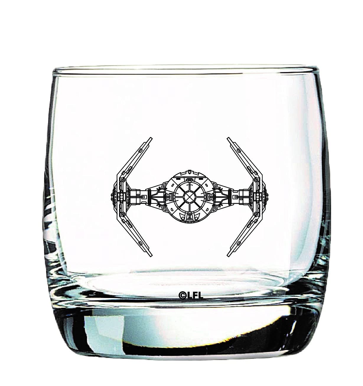 Star Wars Glass Set - X-Wing & TIE Fighter - Collectible Gift Set of 2 Glasses - 10 oz Capacity - Classic Design - Heavy Base