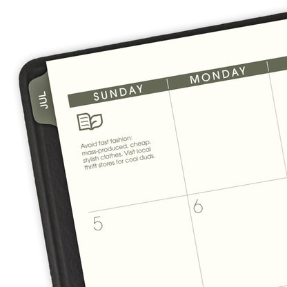 AT-A-GLANCE Planner 2026-2027 Weekly & Monthly Academic 12-Month July-June Quarter-Hourly Appointment Book, 8-1/4" x 11", Recycled, Black (70957G05)