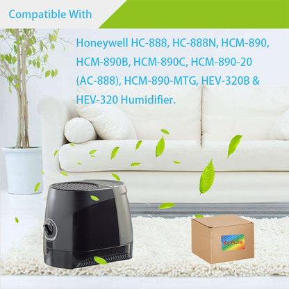 4 Pack HC-888 Filter Compatible with Humidifier Wicking Filters HC-888N Filters C Replacement for Honeywell HCM-890 HCM-890B HCM-890C DCM-200 HEV-320B