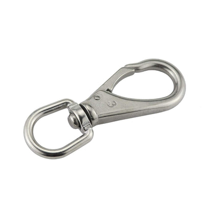 Stainless Steel 304 Swivel Eye Snap Hooks Size3#(M7) Marine Clips Flag Snap Spring Pet Buckles （Pair）