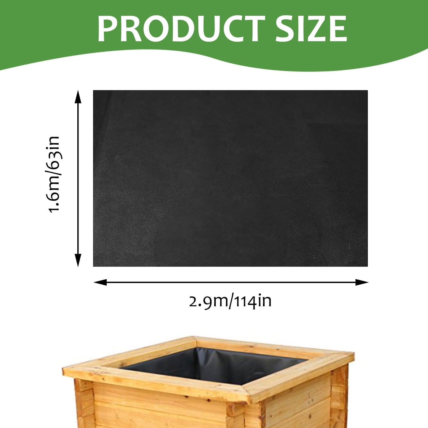 63" X 114" Non Woven Fabric Liners for Winter Greenhouse Vegetable Gardening Flower Basket, Soil Containment Water Drainage, Snow Mat for Front Door Stairs Porch, Animal Pet Pad, Reptile Carpet