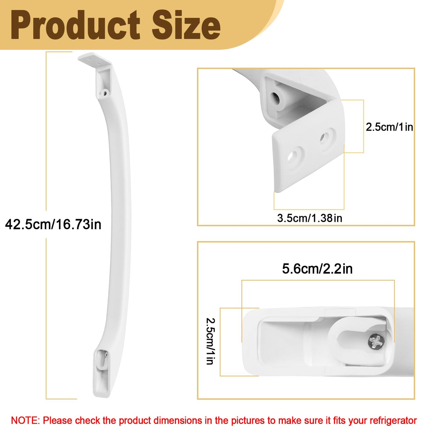 218428101 Refrigerator Door Handle Replacement Compatible with Frigidaire, Replaces AP2114539, 241711801, AH427922, EA427922, PS427922