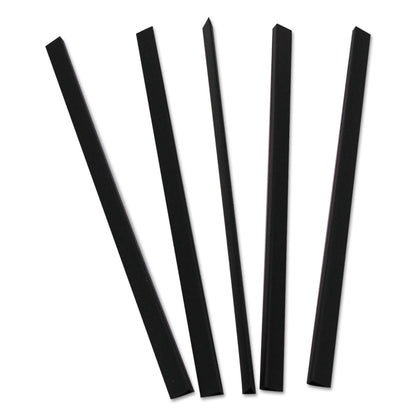 C-Line 34441 Slide-'N-Grip Binding Bars for Report Covers, 40-Sheet Capacity, Black, 100/Box