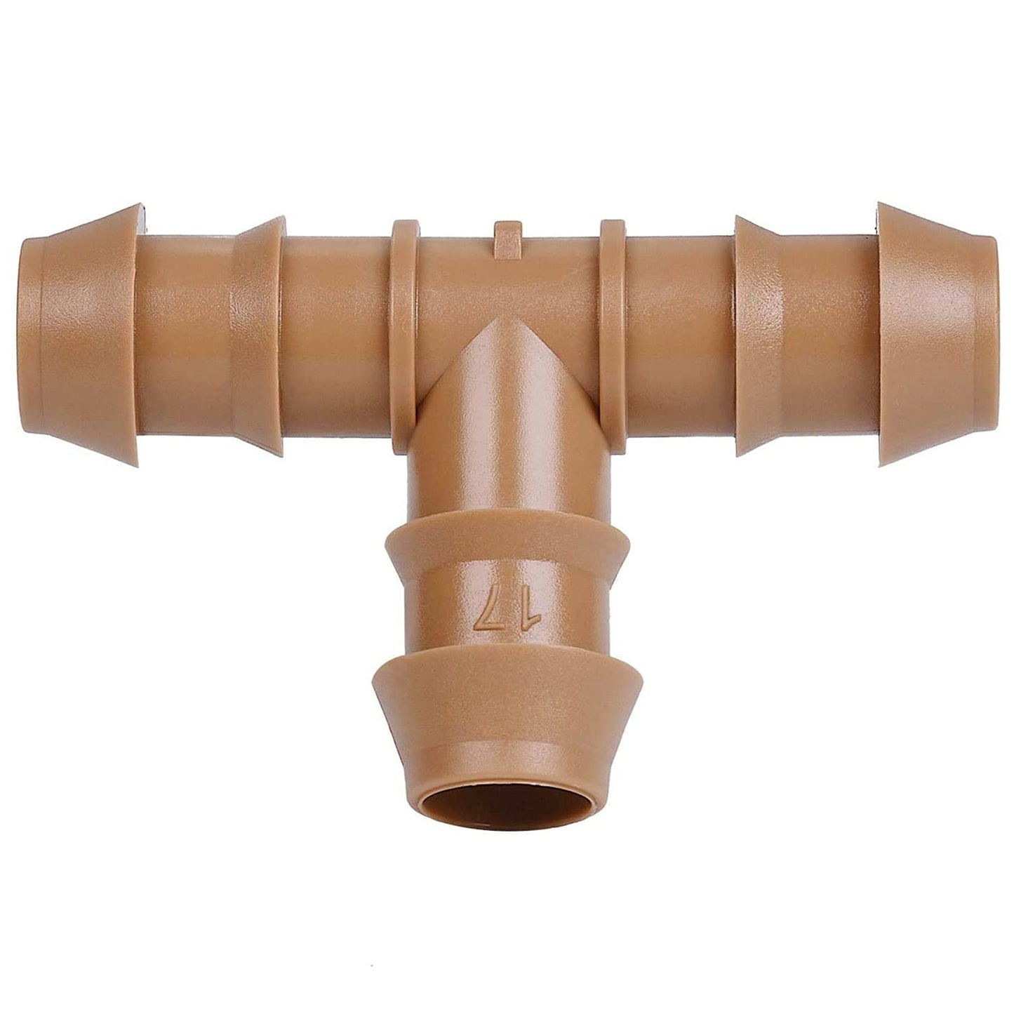 Arfun 20-Pack Drip Irrigation Barbed Tee Fittings, Fits of 1/2”, 17mm .600” ID Drip Tubing