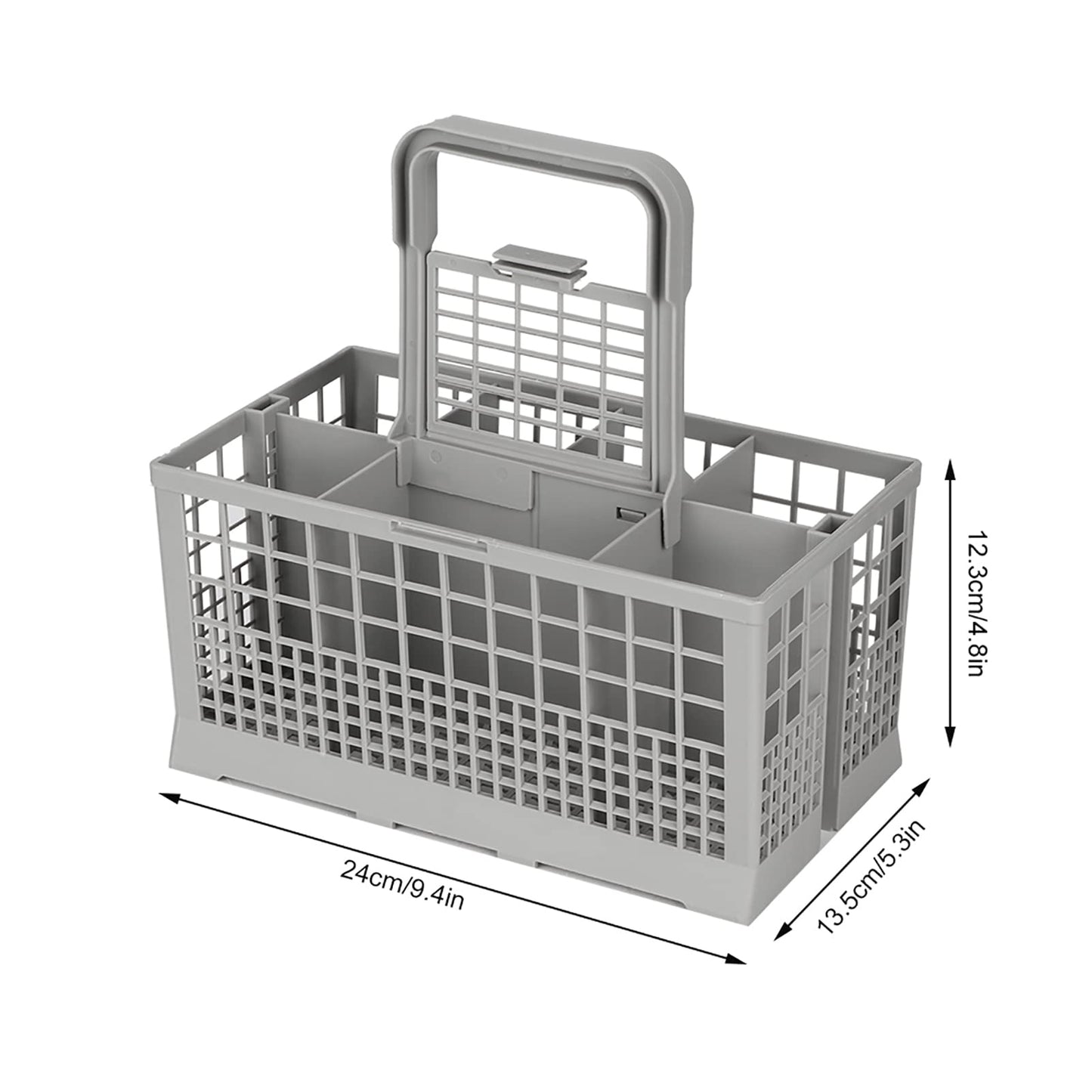 Universal Multipurpose Dishwasher Basket - Cutlery Replacement Storage Box with Handle (240 X 135 X 123mm)