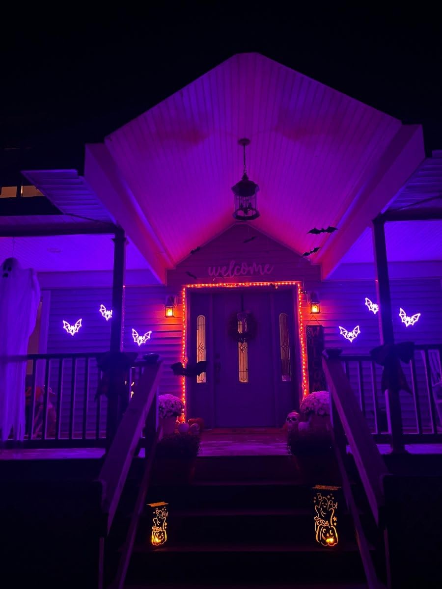 【Upgraded】 Hompavo LED Flame Light Bulb, 4 Modes Flickering Light Bulbs with Upside Down Effect, E26/E27 Base Flame Bulb for Halloween, Christmas, Party, Indoor and Outdoor Home Decoration (2 Pack)