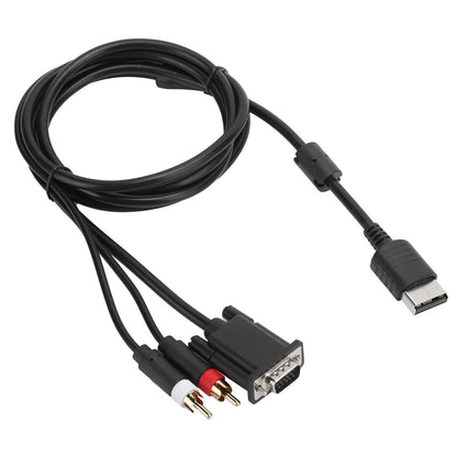 VGA High Definition Cable with Adapter Audio Conversion Cable for Dreamcast DC,VGA Cable with Audio Converter,Adopt High Shielding Fidelity Design,Strong Antiinterference.