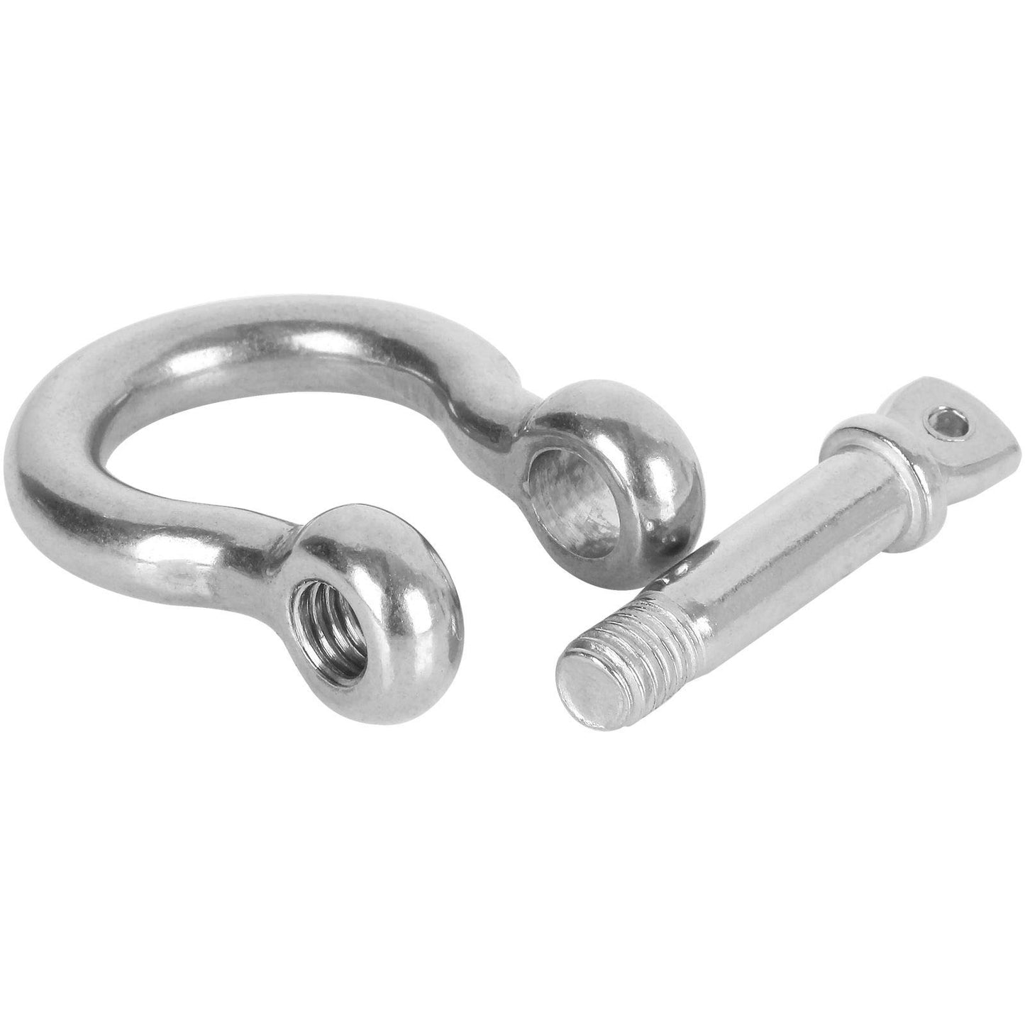 YOUNTHYE 14 PCS Clevis Shackle 5/16 Screw Shackle Stainless Steel M8 Chain Shackle Bow Shackle Clevis Heavy Duty Screw Pin Shackle for Anchor, Towing, Off Road Recovery