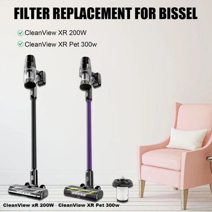 4 PCS HEPA Filter for Bissell CleanView XR 200W / CleanView XR Pet 300w/ Powerlifter Turbo, Sweeper Filter Element, 3789, 3789U, 3789X, 3797, 3797V, 3797W Compatible